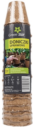 Doniczki z włókna kokosowego okrągłe 6x6 cm 24 szt.