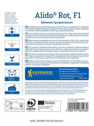 Pomidor sałatkowy Alido Rot odporny na pękanie - nasiona