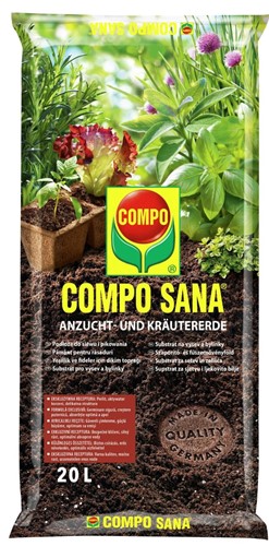 Ziemia do siewu i pikowania z ukorzeniaczem 20 l Compo Sana