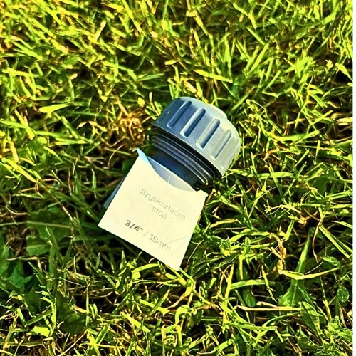 Szybkozłączka do węża ogrodowego z funkcją stop 3/4'