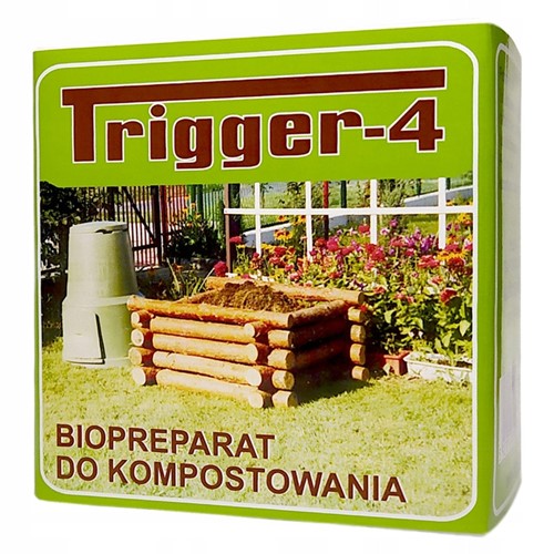 TRIGGER-4 preparat do kompostu 100g + 2 WORKI KOMPOSTOWE 80L