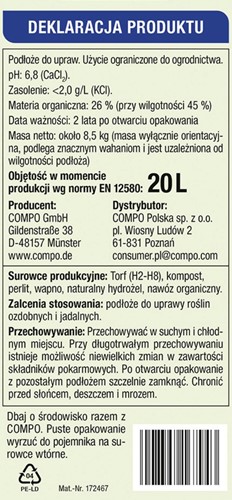 Bio Aqua Depot ziemia uniwersalna z hydrożelem 20 l Compo