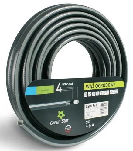 Wąż ogrodowy 4-warstwowy 3/4" 15 m Green Star