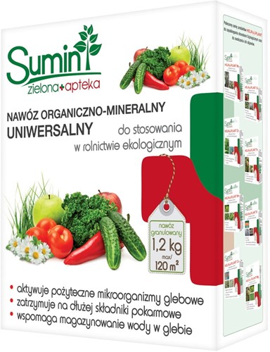 Nawóz uniwersalny organiczno-mineralny 1,2 kg Sumin