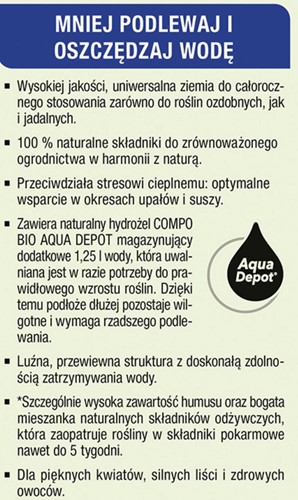 Bio Aqua Depot ziemia uniwersalna z hydrożelem 20 l Compo