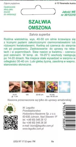 Szałwia omszona fioletowo-niebieska 0,10 g