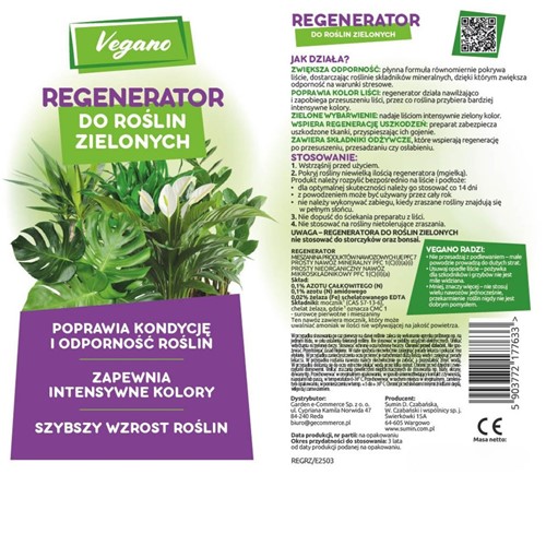 Regenerator do roślin zielonych Vegano 600 ml (2 x 300 ml)