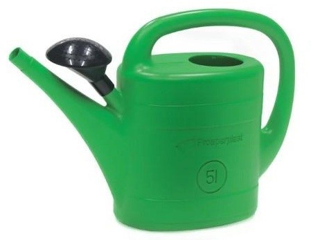 Konewka ogrodowa plastikowa z sitkiem zielona 5 l