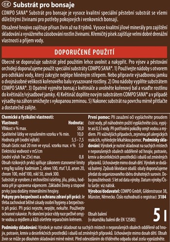 Ziemia do bonsai Compo Sana 5 l