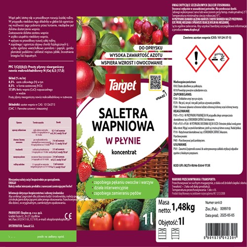 Saletra wapniowa - wapno w płynie do oprysku 1 l