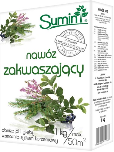 Nawóz zakwaszający 1 kg Sumin