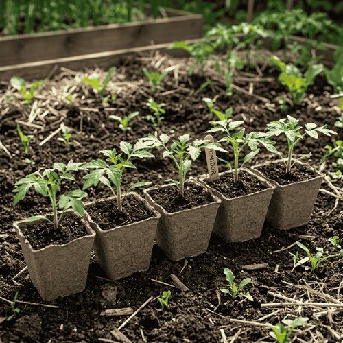 Doniczki z włókna kokosowego kwadratowe – 6 cm x 20 szt.