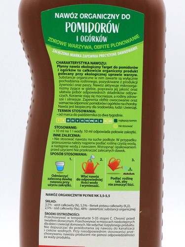 Nawóz Ekologiczny Do Pomidorów, Ogórków i Ziół 1l Target