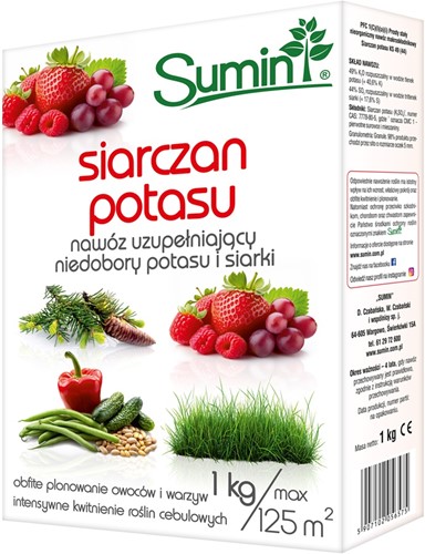 Siarczan potasu nawóz potasowy 1 kg Sumin