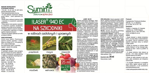 Laser 940 EC oprysk na szkodniki 25 ml Sumin