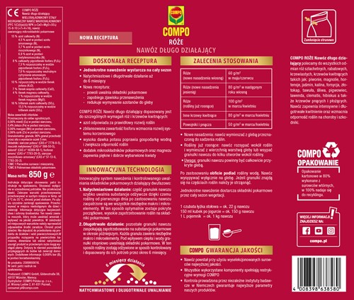 Nawóz do róż długo działający 850 g Compo