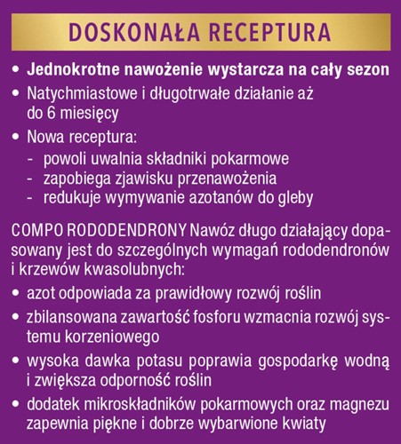 Nawóz do rododendronów i azalii długo działający 850 g Compo