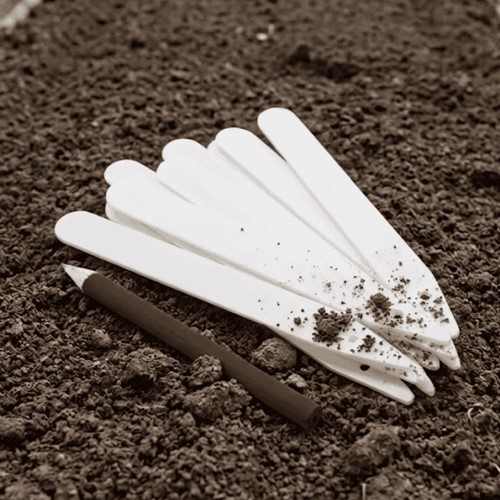 Tabliczki do roślin plastikowe z ołówkiem - 10 cm x 25 szt.