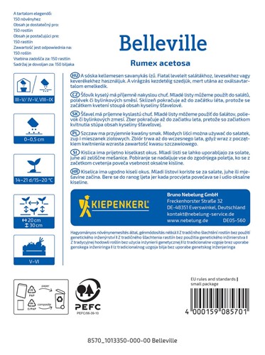 Szczaw zwyczajny wieloletni Belleville - nasiona