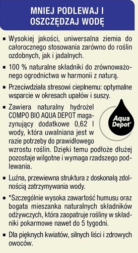 Bio Aqua Depot ziemia uniwersalna z hydrożelem 10 l Compo