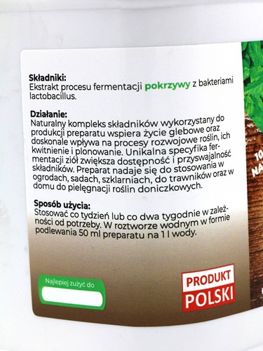 Nawóz gnojówka z pokrzywy ProBio Ogród 2 L