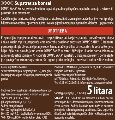 Ziemia do bonsai Compo Sana 5 l