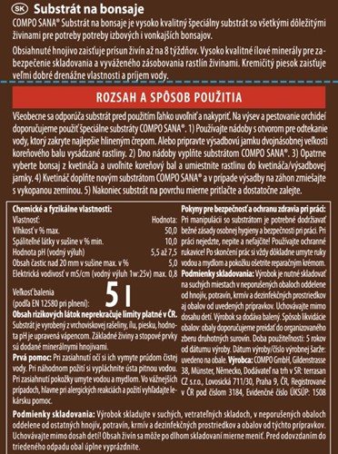 Ziemia do bonsai Compo Sana 5 l