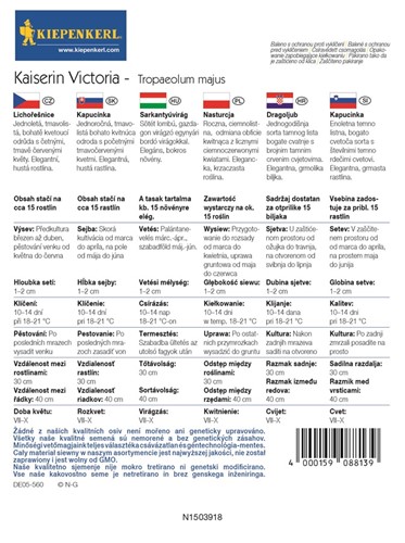 Nasturcja większa Kaiserin Victoria - nasiona