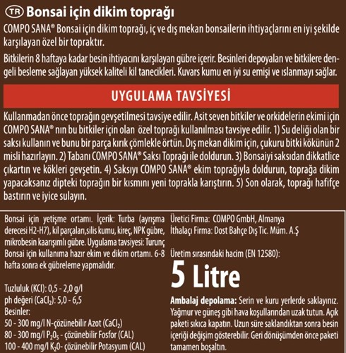 Ziemia do bonsai Compo Sana 5 l