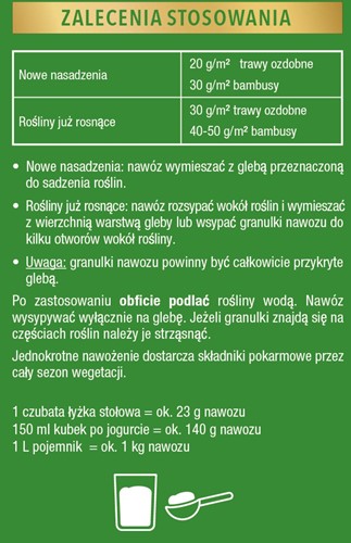 Nawóz do bambusów i traw długo działający 850 g Compo