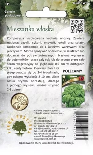 Zielone listki mieszanka włoska Baby Leaf 1,5 g