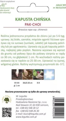 Kapusta chińska Pak Choi 1 g