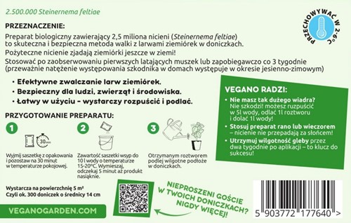 Ziemiórka Stoper nicienie na ziemiórki 2,5 mln Vegano
