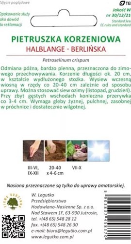 Pietruszka korzeniowa Halblange 5 g