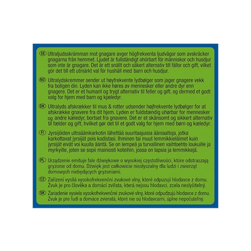 Odstraszacz na myszy i szczury elektryczny na 80 m kw 1 szt.