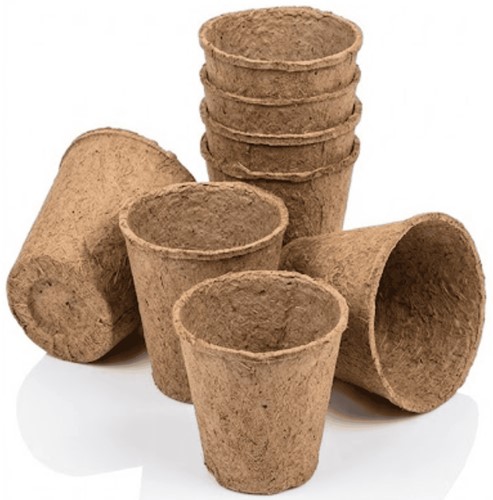 Doniczki z włókna kokosowego okrągłe 6x6 cm 24 szt.