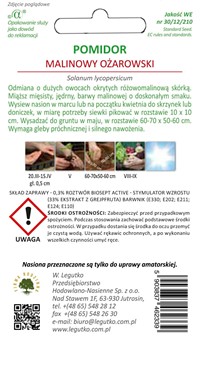 Pomidor gruntowy Malinowy Ożarowski 0,5 g