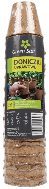 Doniczki z włókna kokosowego okrągłe 6x6 cm 24 szt.