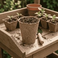 Doniczki z włókna kokosowego okrągłe 6x6 cm 24 szt.