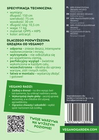 Podwyższona grządka warzywna antracyt 150x75x30 cm Vegano