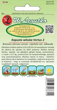 Kapusta włoska Vertus 2 - 2 g