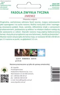Fasola tyczna szparagowa Jimenez 20 g