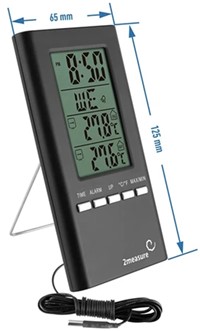 Stacja pogodowa elektroniczna - czarna