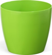 Osłonka na doniczkę Magnolia Ø 12 cm zielona plastikowa