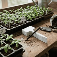 Tabliczki do roślin plastikowe z ołówkiem - 13 cm x 10 szt.