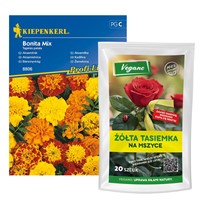 Żółte tasiemki na mszyce Vegano + nasiona Aksamitki