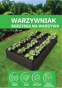 Podwyższona grządka warzywna imitacja dębu 150x75x30 cm