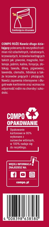 Nawóz do róż długo działający 850 g Compo