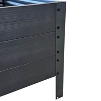 Podwyższona grządka warzywna antracyt 150x75x30 cm Vegano