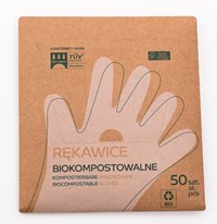Rękawiczki jednorazowe biodegradowalne M 50 szt.